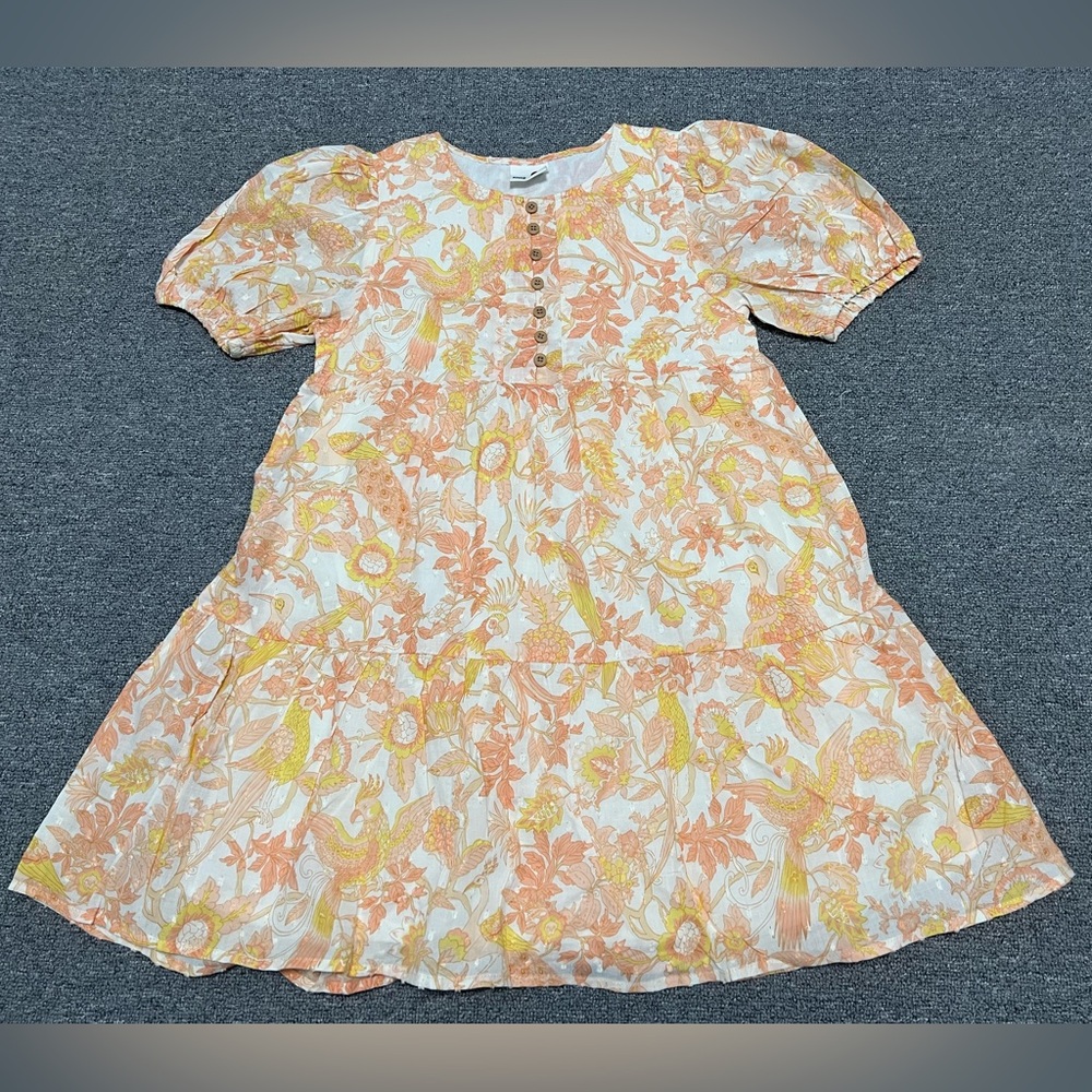 Cotton On Kids Dress in Orange and Yellow Floral